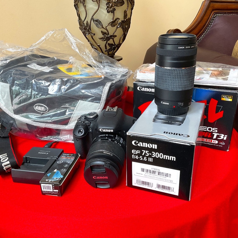 Canon EOS T3i Camera with two-lens bundle